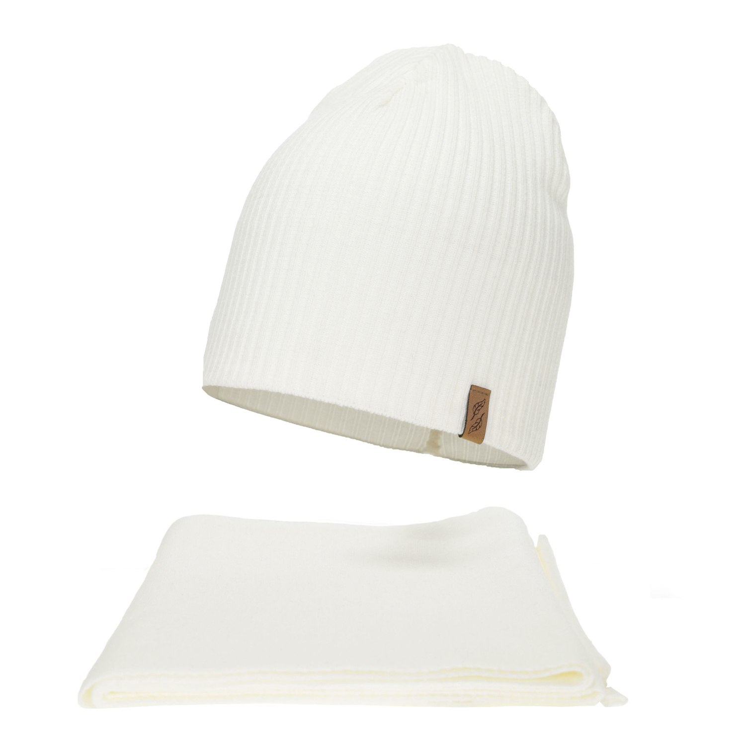 Dames winter set: muts en sjaal, crème, Fena