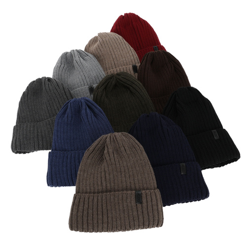 Heren wintermuts, bruin, met merinowol, Tyrol