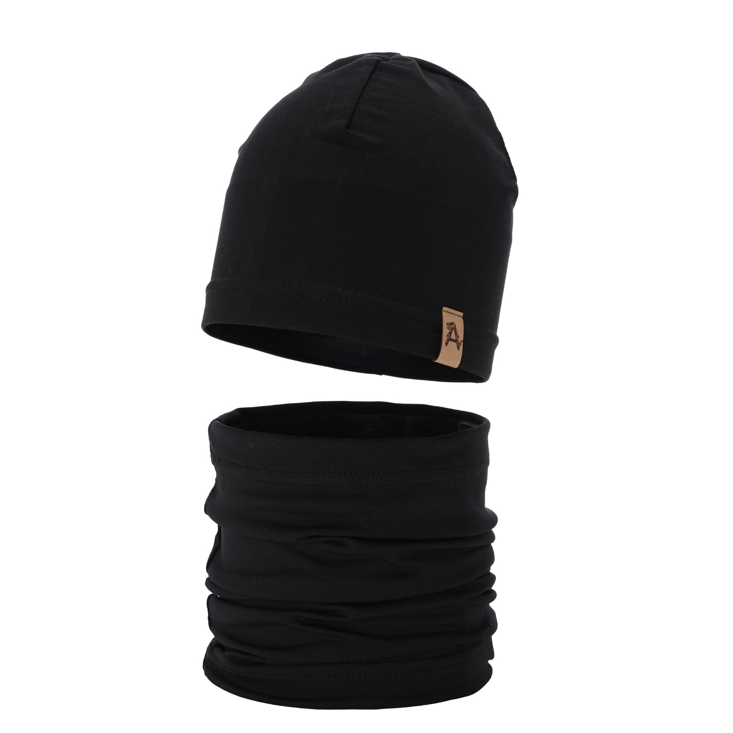 Ensemble automne/printemps garçon: bonnet et snood, noir, Griffin