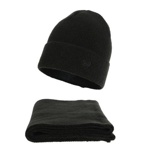 Dames winter set (muts en sjaal), zwart, Rava