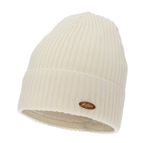 Dames wintermuts, crèmekleurig, met merinowol Shila