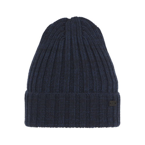 Bonnet d'hiver homme, bleu, avec laine mérinos, Timon