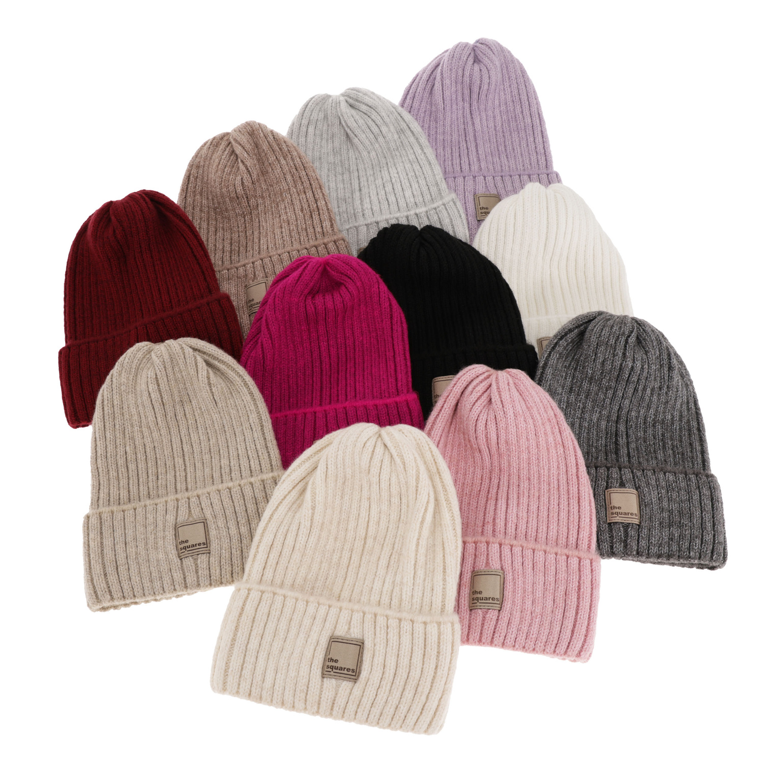 Bonnet d'hiver femme, beige, avec laine mérinos, Benedetta