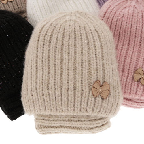 Ensemble d'hiver fille: bonnet et snood, blanc, Ingrid