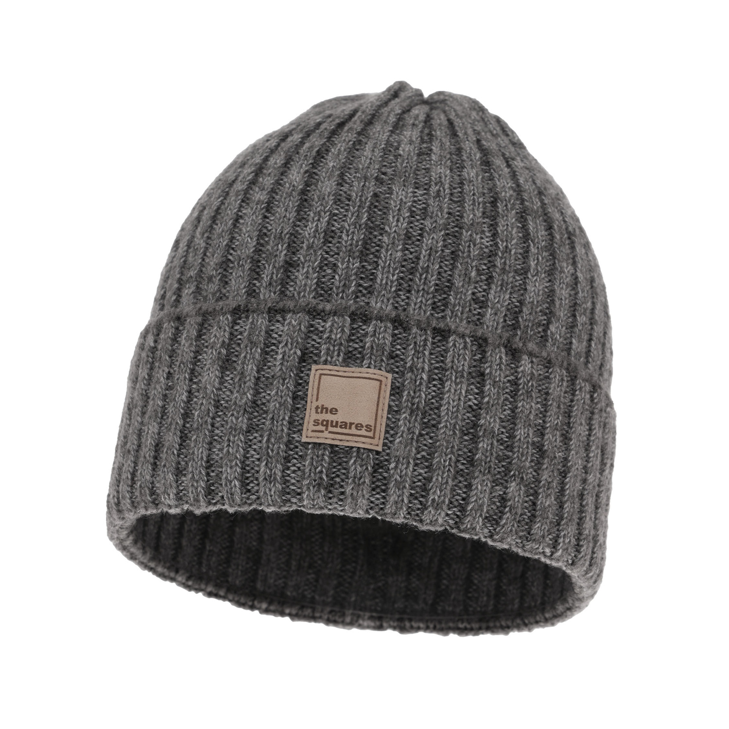 Bonnet d'hiver femme, hiver, gris foncé, avec laine mérinos, Benedetta