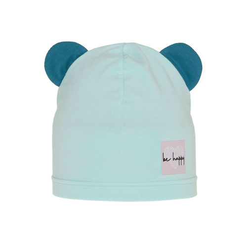 Bonnet automne/printemps fille, mint, en coton, Joga