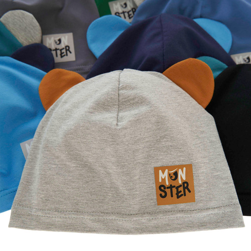 Bonnet automne/printemps garçon, bleu, en coton, Jugo