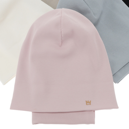 Meisjes herfst/lente set (muts en buissjaal), katoenen, roze, Carina