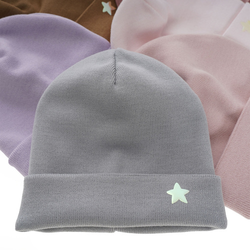 Meisjes wintermuts, paars, dubbelzijdig, Estrela