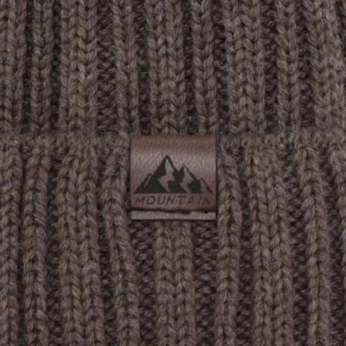 Heren wintermuts, bordeauxrood, met merinowol, Huno