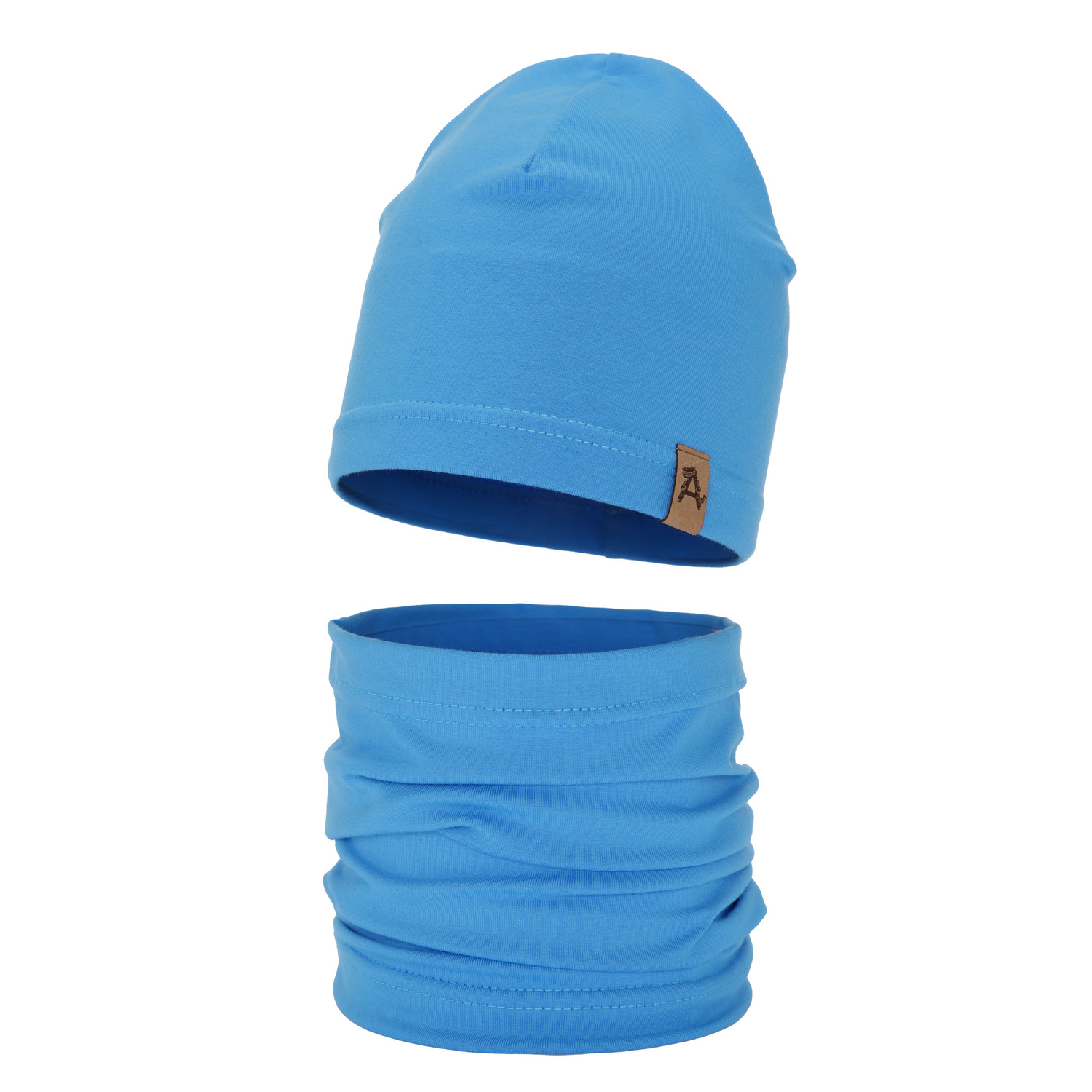 Ensemble automne/printemps garçon: bonnet et snood, bleu, Griffin