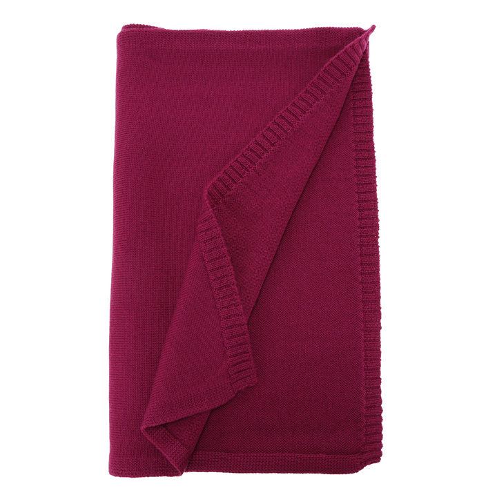 Dames wintersjaal, amarantowy, 100% Merino Wol, Elonia