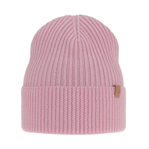 Bonnet d'hiver femme, rose, avec laine mérinos, Isla