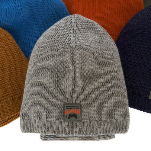 Ensemble d'hiver garçon: bonnet et snood, gris, Gami