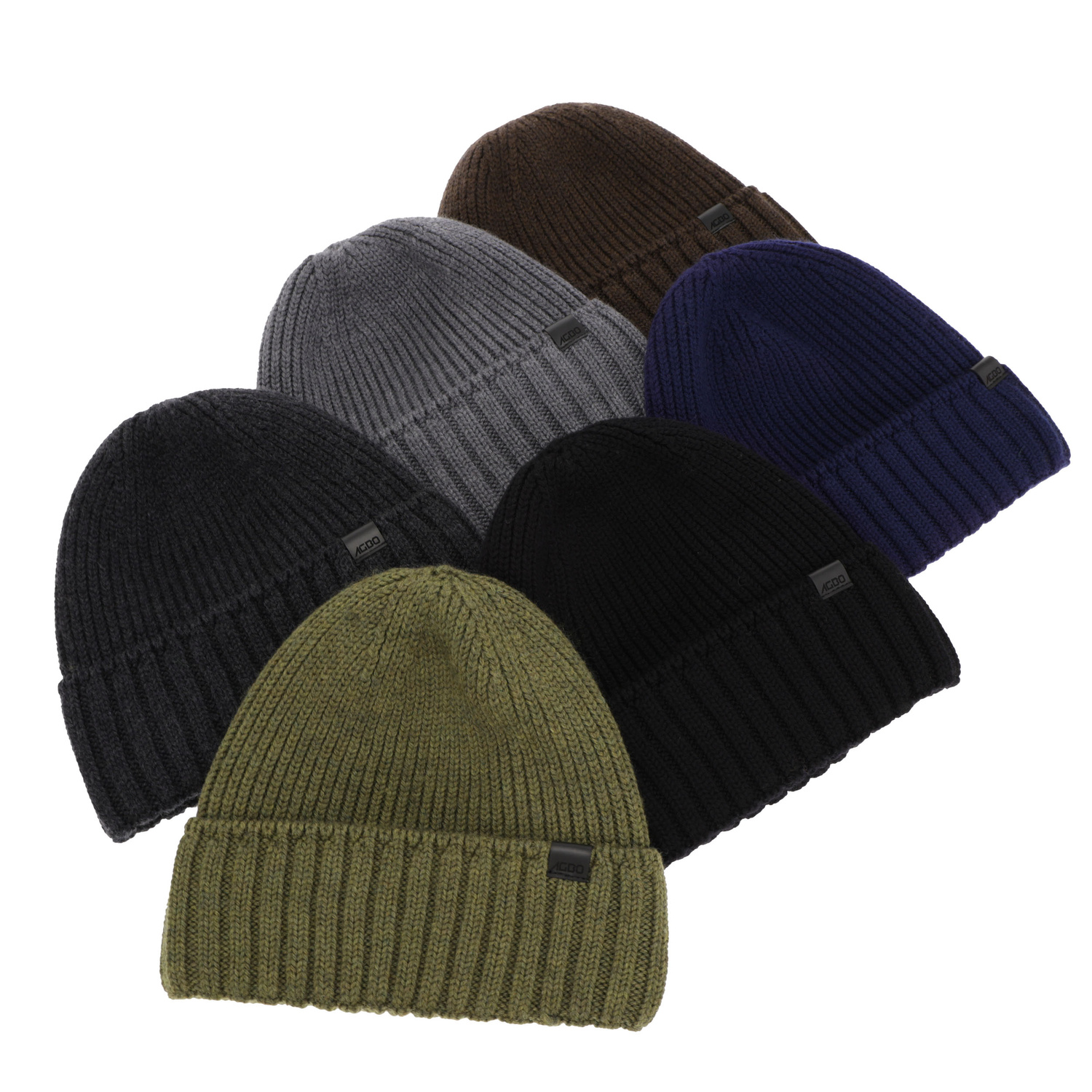 Bonnet d'hiver homme, gris, Avec laine mérinos, Bruner