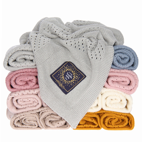 Bamboe katoenen deken voor baby, herfst/lente, grijs, delicaat, Domino