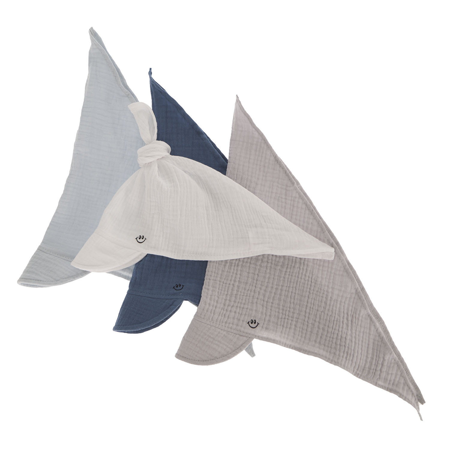 Foulard avec visière en mousseline garçon, automne/printemps, blanche, Kobo