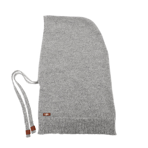 Cagoule d'hiver femme, gris clair, avec laine mérinos, Elizabeth