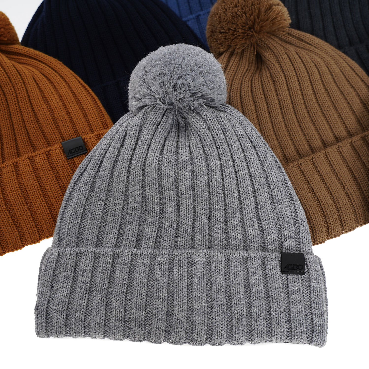 Heren wintermuts, khaki, met merinowol, Korynt