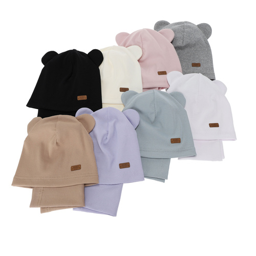 Meisjes herfst/lente set: muts en buissjaal, katoen, paars Georgea