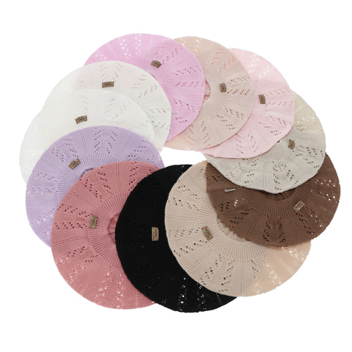 Meisjes beret herfst/lente, bruin, Kevira