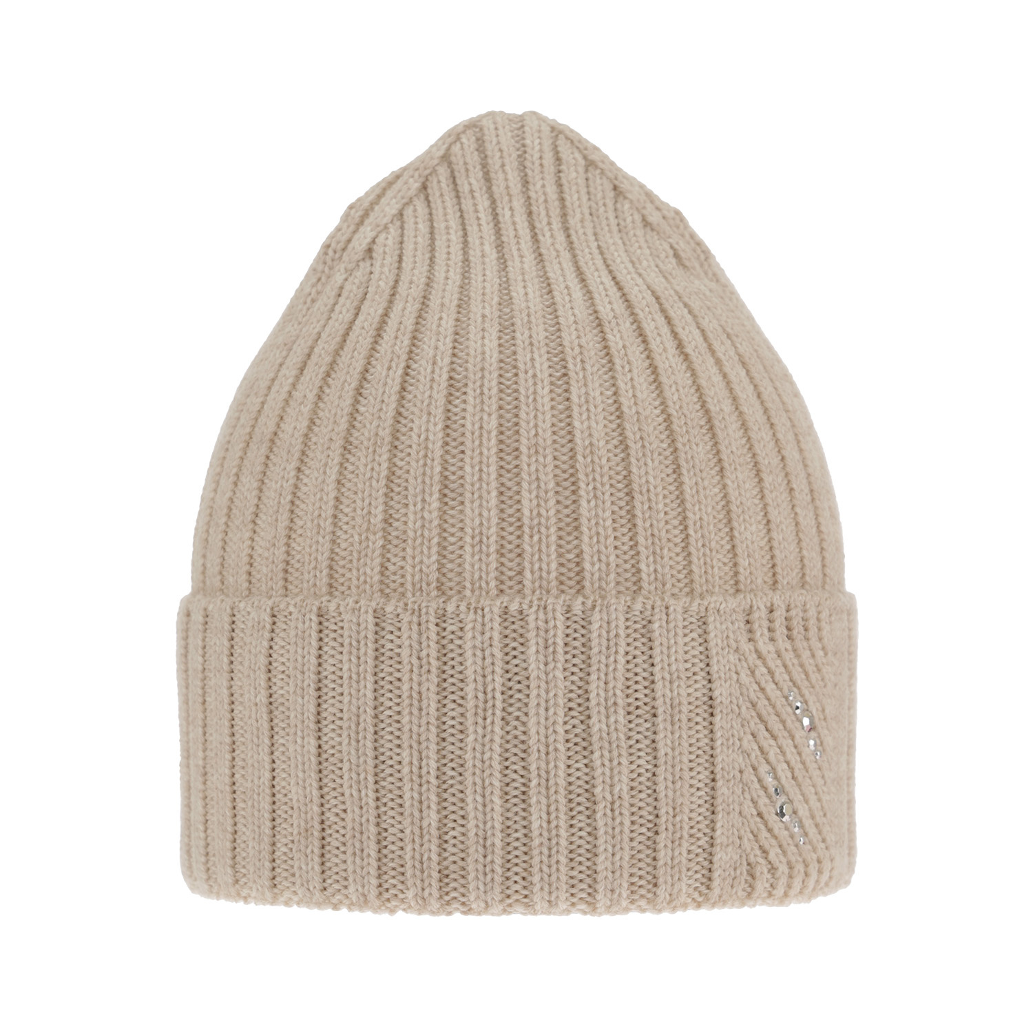 Bonnet d'hiver femme, beige, avec laine mérinos, Ariga