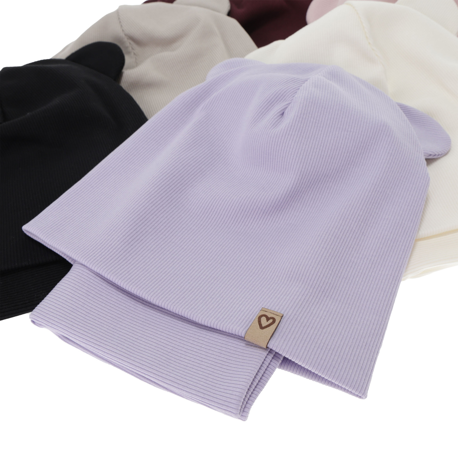 Meisjes herfst/lente set (muts en buissjaal), katoen, roze, Luminia