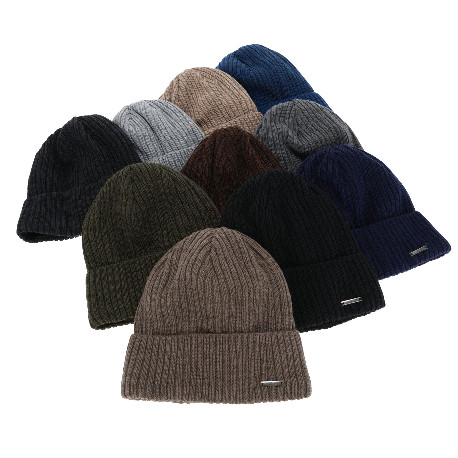 Heren wintermuts, grijs, met merinowol, Baltor