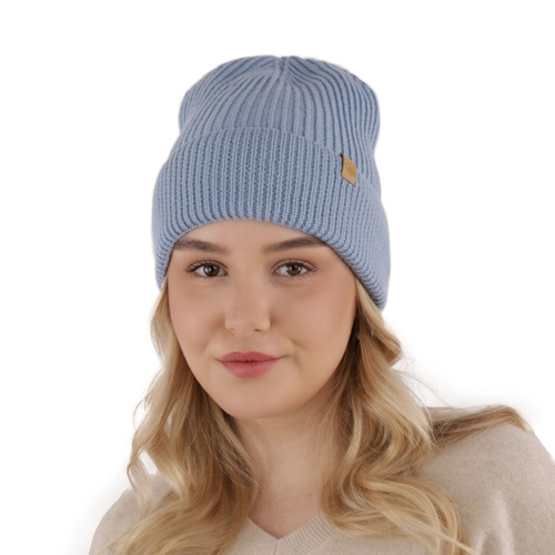 Bonnet d'hiver femme, hiver, rose, avec laine mérinos, Isla