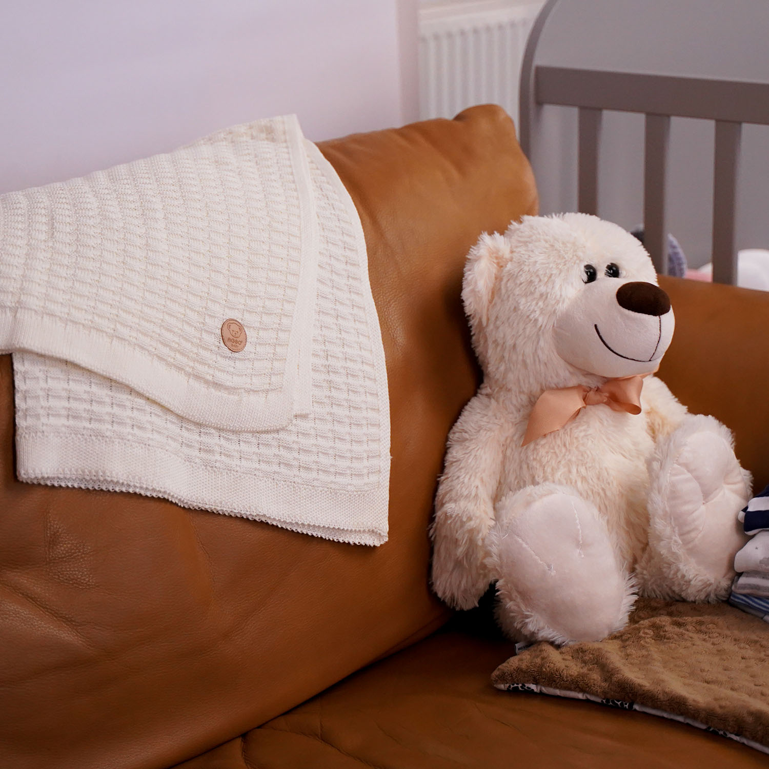 Bamboe deken voor baby, musztardowy, delikatny, Misio