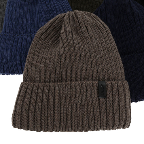 Heren wintermuts, grijs, met merinowol, Tyrol