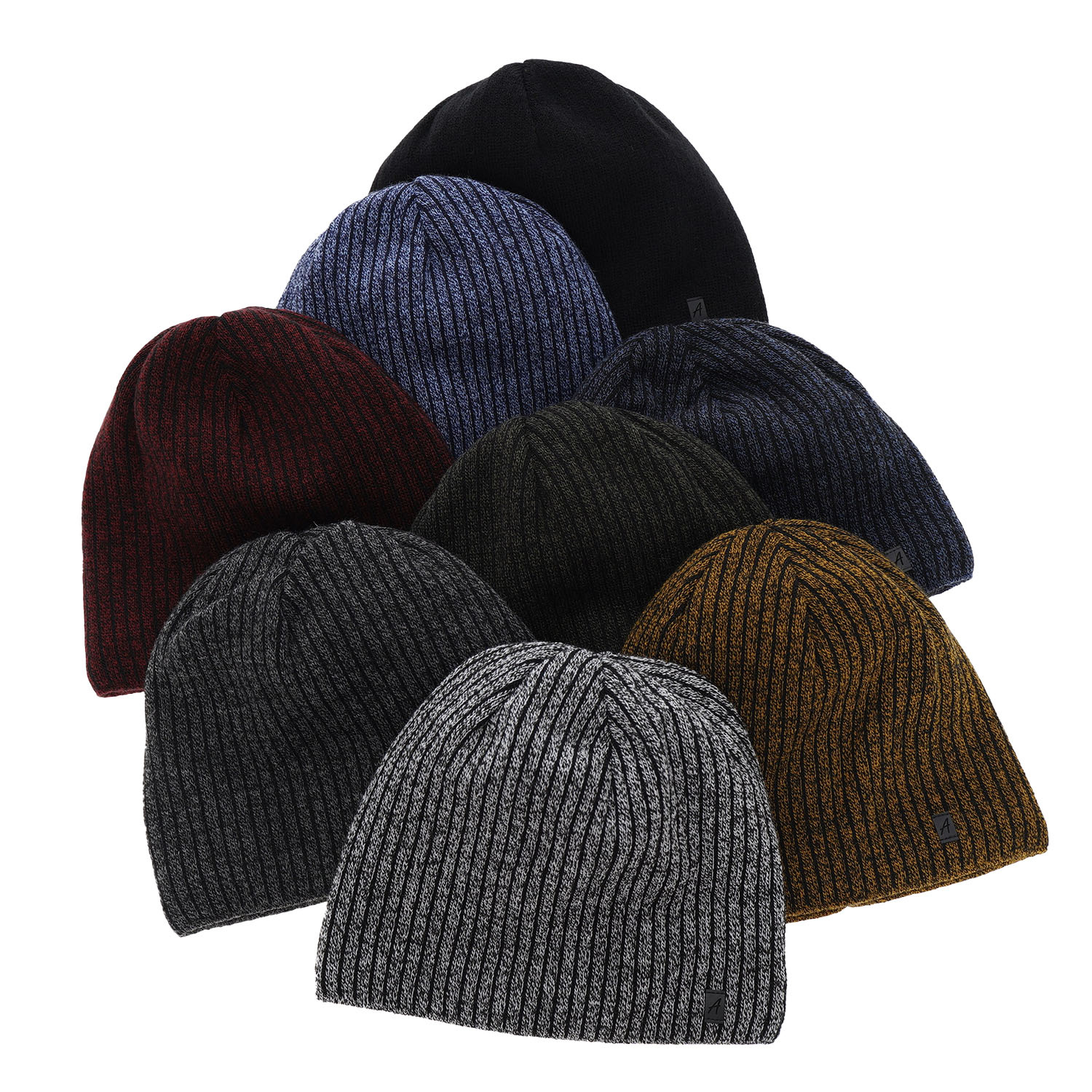 Heren wintermuts, mosterdgeel, Figaro