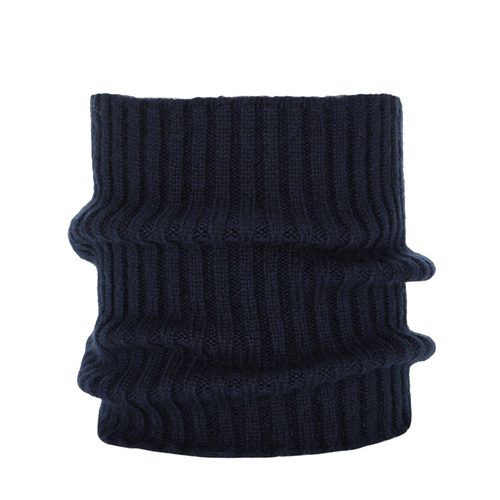 Snood d'hiver homme, bleu marine, avec laine mérinos, Best