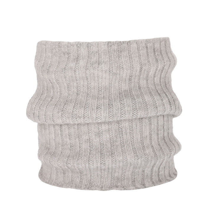 Snood d'hiver femme, jasnoszary, avec laine mérinos, Besta