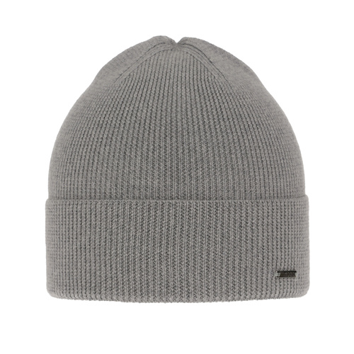 Bonnet automne/printemps homme, gris, 100% Laine Mérinos Extrafine, Memfis