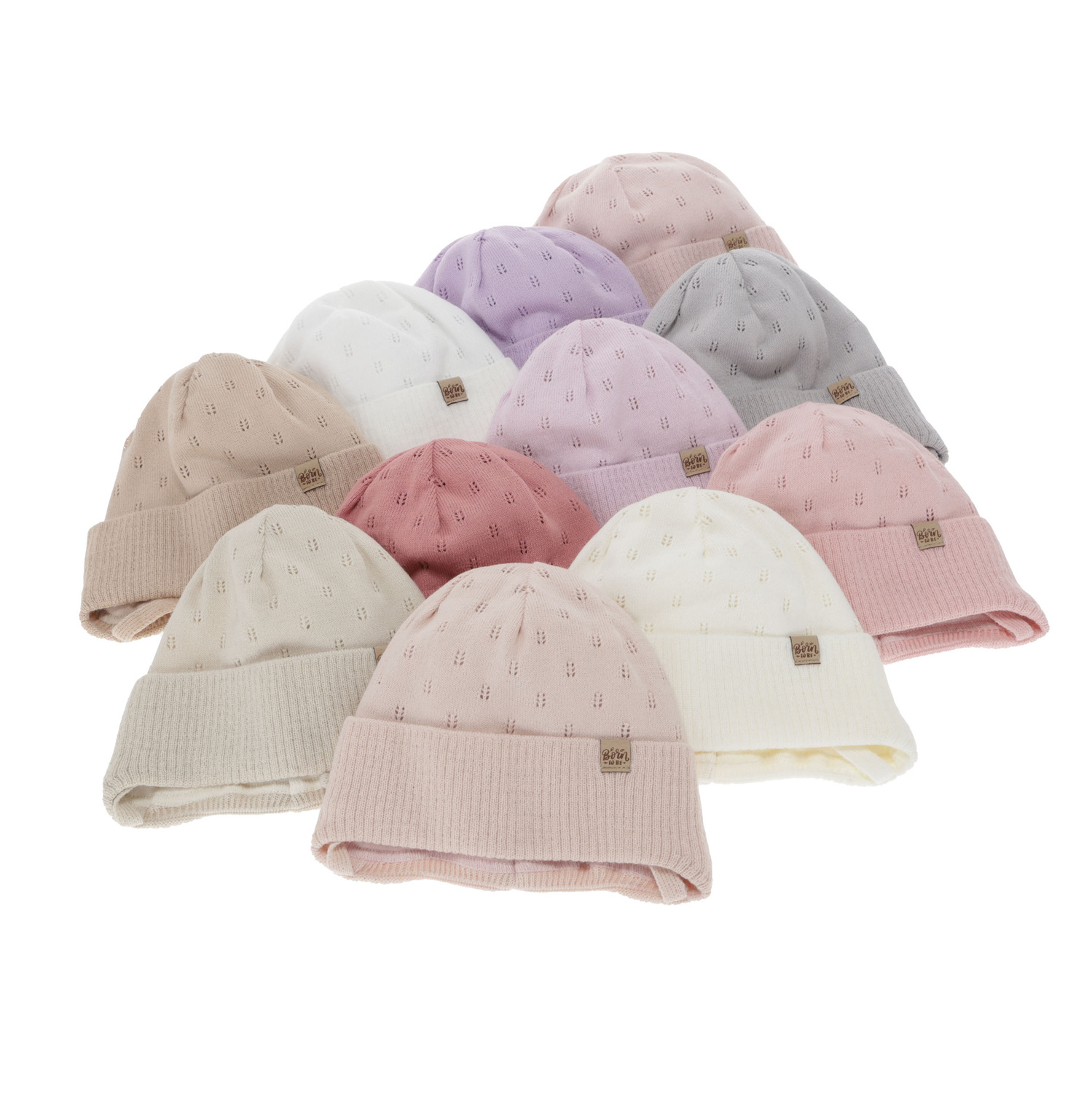 Meisjes herfst/lente muts, roze, met bindkoorden, Froya