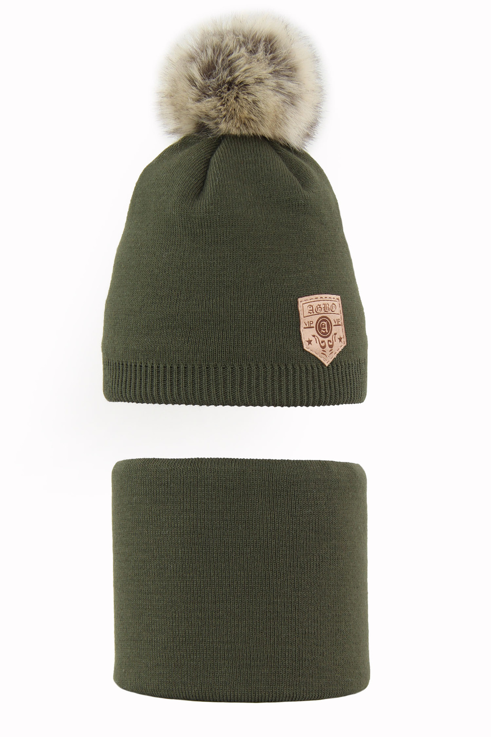 Jongens winter set, khaki, Apolin