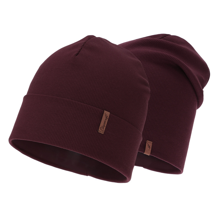 Dames herfst/lente muts, bordeauxrood, katoenen, Zenita