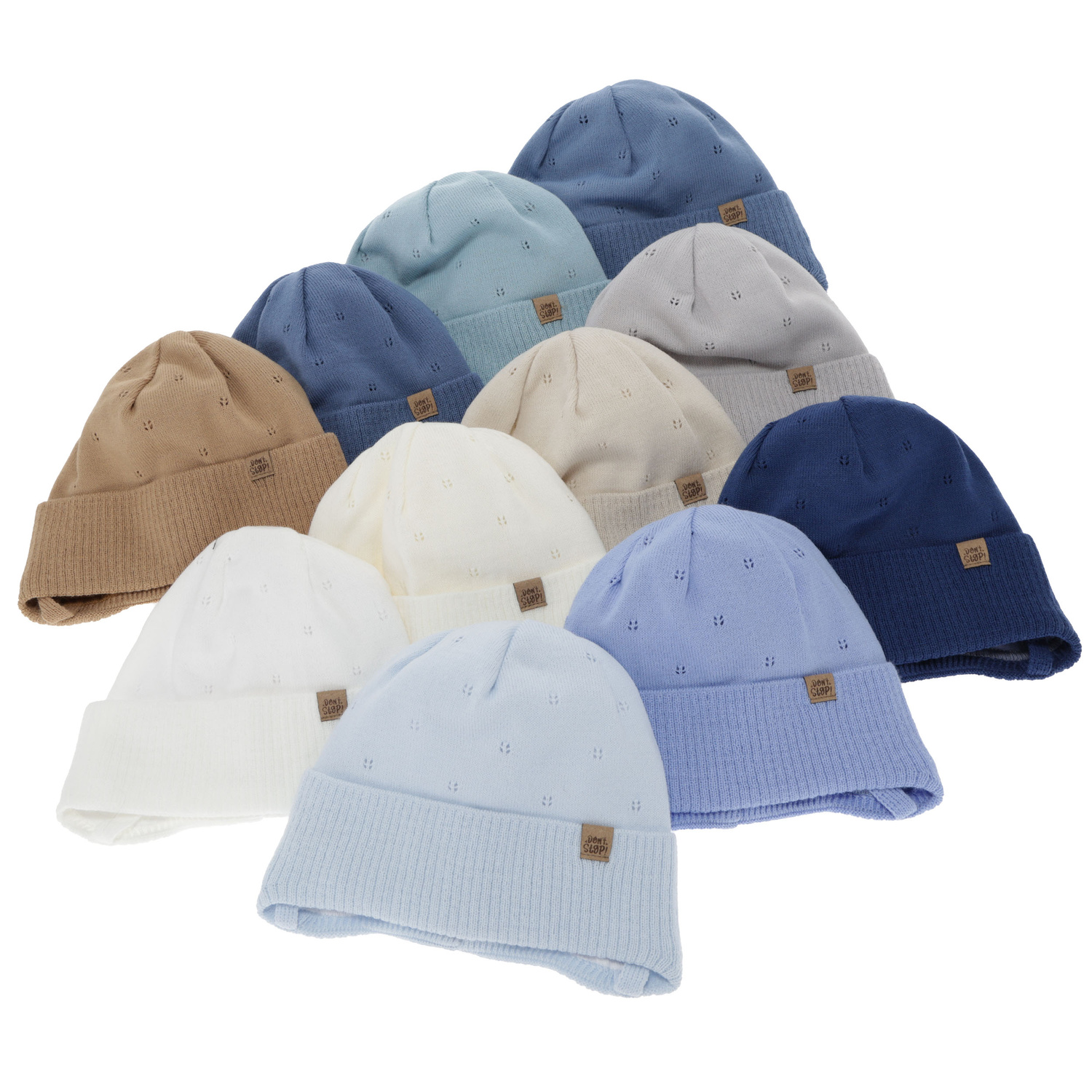 Jongens herfst/lente muts, camel, met bindkoorden, Leif