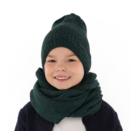 Jongens winter set muts en sjaal, blauw, Elmer