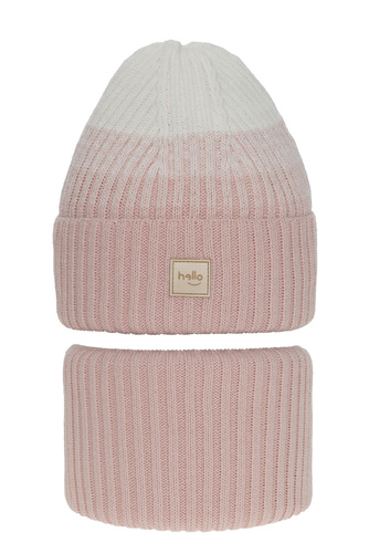 Meisjes winter set muts en sjaal, roze, Tasha