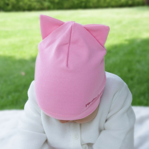 Bonnet automne/printemps fille, rose, coton, Jaspera