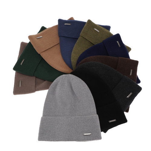 Bonnet d'hiver homme, vert, avec laine mérinos, Memfis