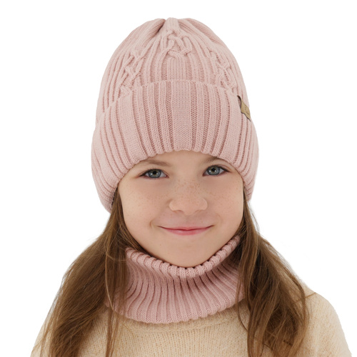 Ensemble d'hiver fille: bonnet et snood, noir, Rema