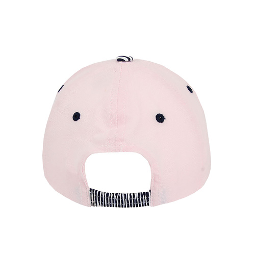 Meisjes herfst/lente baseballpet, roze, katoenen, met gestreepte klep, Ala