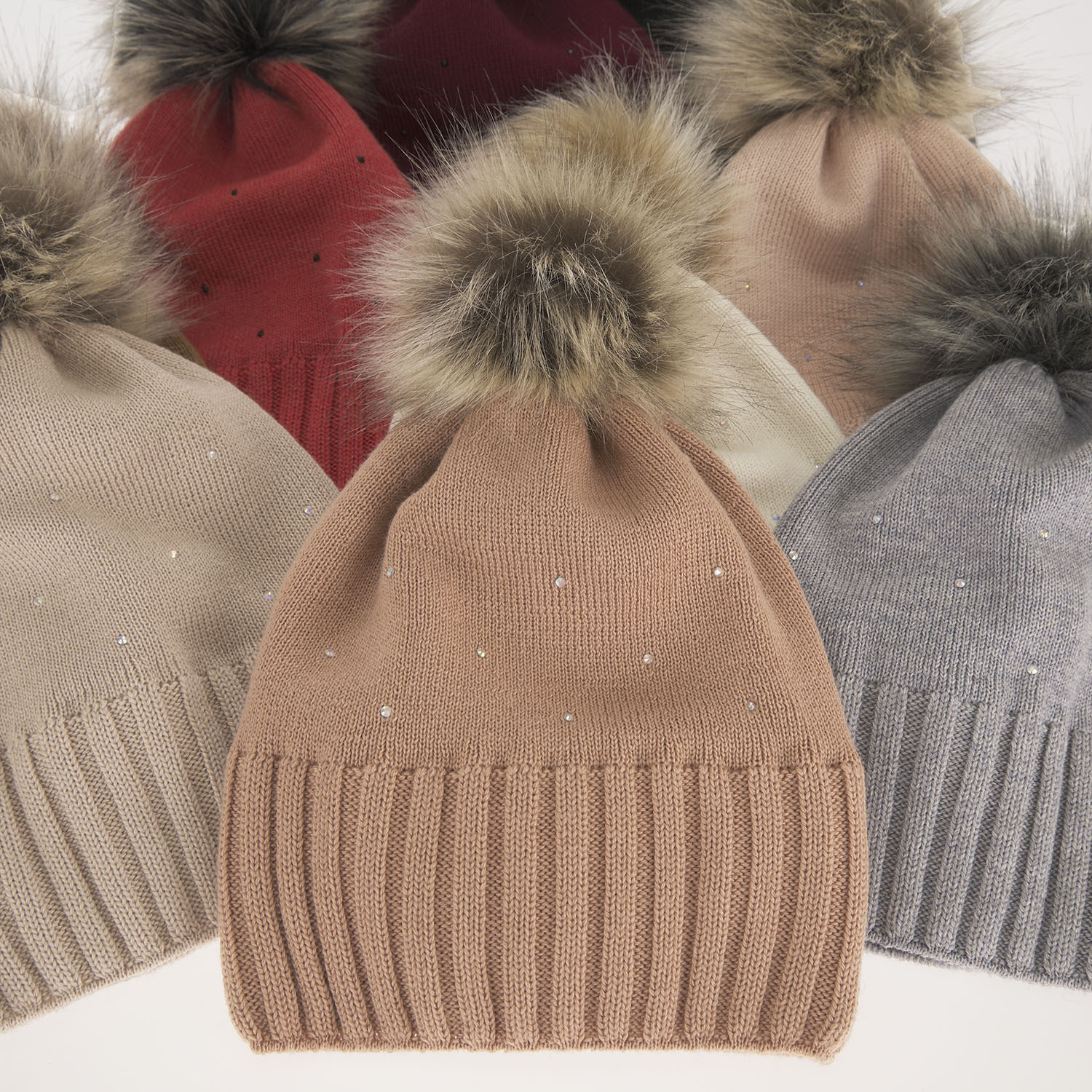 Bonnet d'hiver femme, crème, avec laine mérinos, Malga