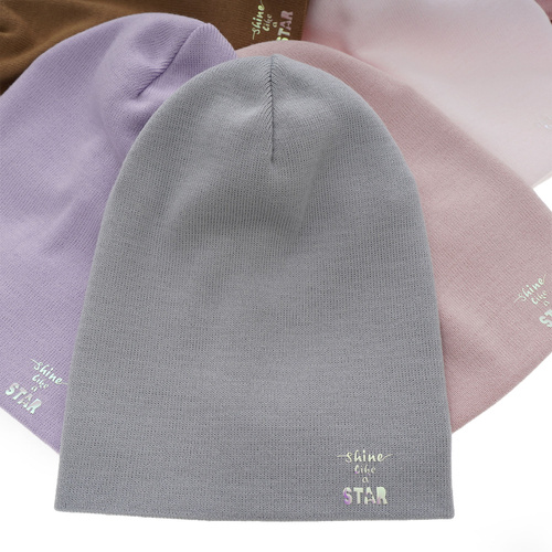 Meisjes wintermuts, paars, dubbelzijdig, Estrela