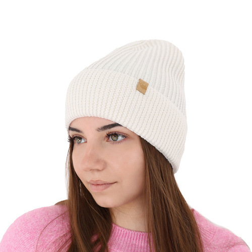 Bonnet d'hiver femme, rose, avec laine mérinos, Isla