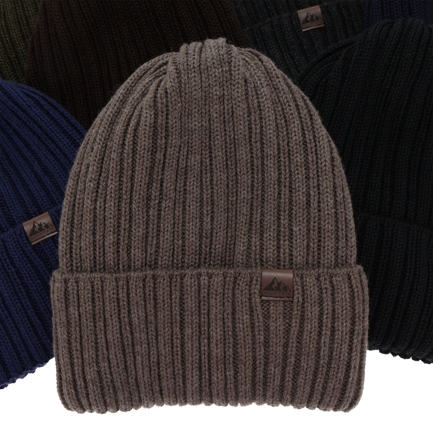 Heren wintermuts, bordeauxrood, met merinowol, Huno