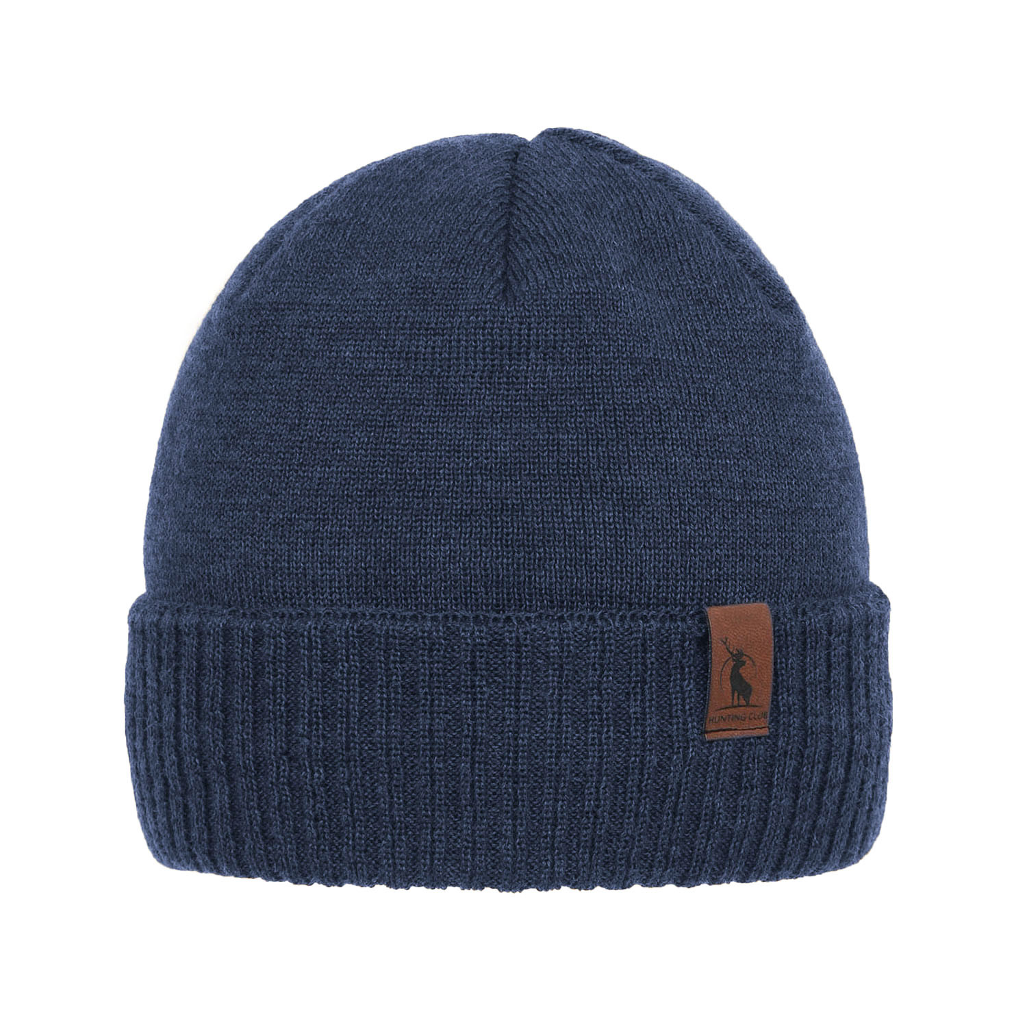 Heren wintermuts, marineblauw, met merinowol, Hogan